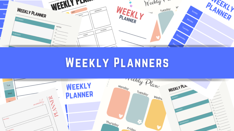 Printable Weekly Planners