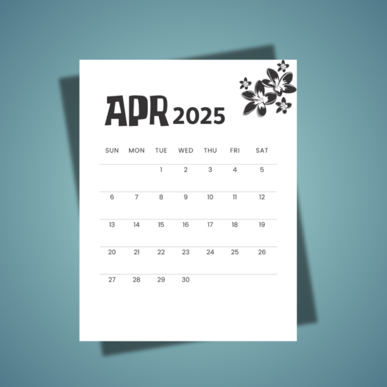 2025 printable calendars floral 3