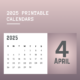 2025 printable calendars gradients 3