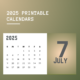 2025 printable calendars gradients 4