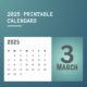 2025 printable calendars gradients 5